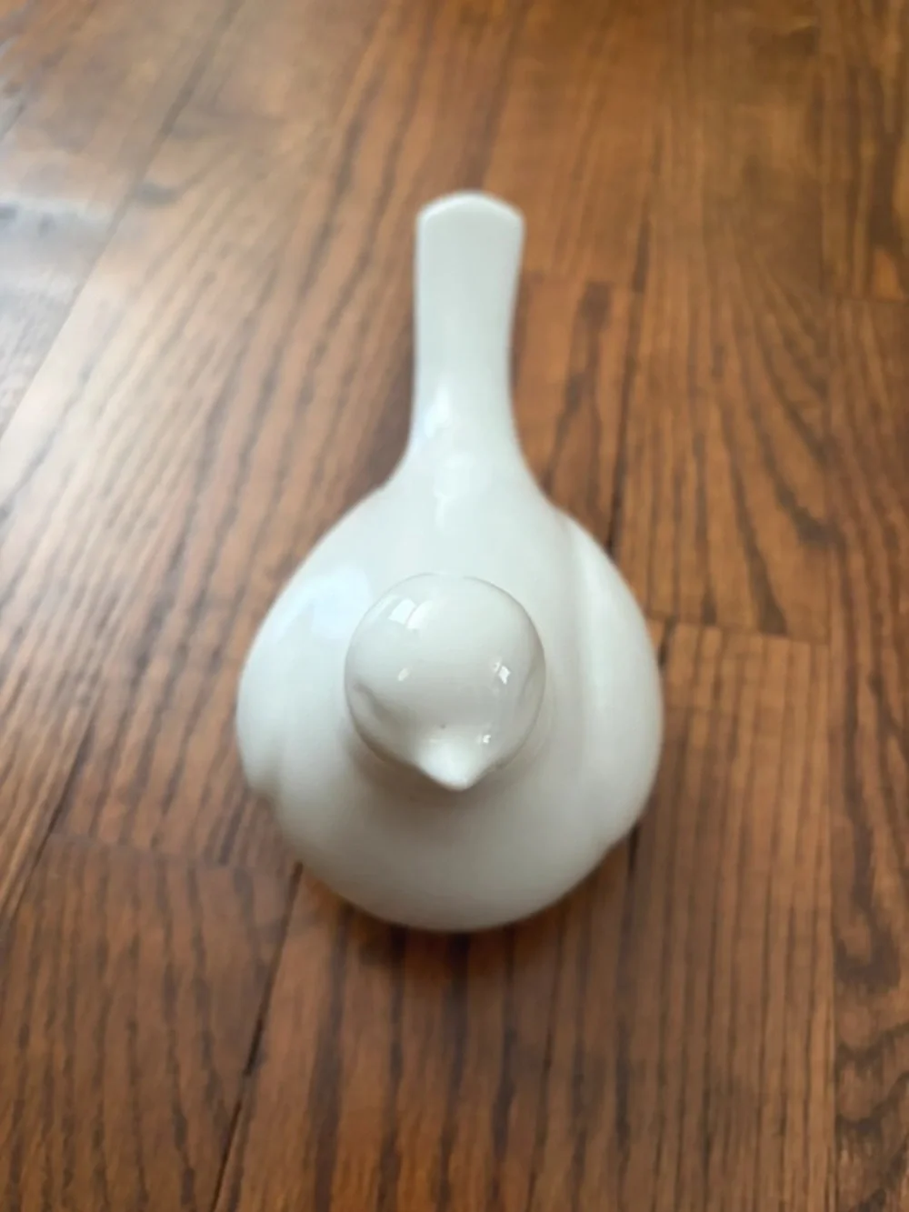 White Ceramic Bird Figurine - Decorative Bird Accent